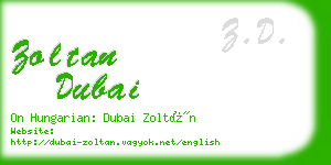 zoltan dubai business card